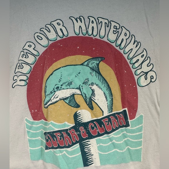 Altar’d State crop top size large ocean dolphin - Picture 2 of 6